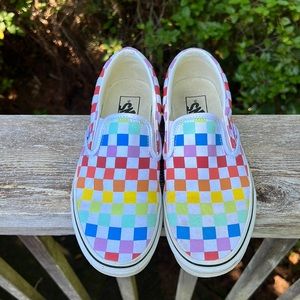 Rainbow Checkered Vans